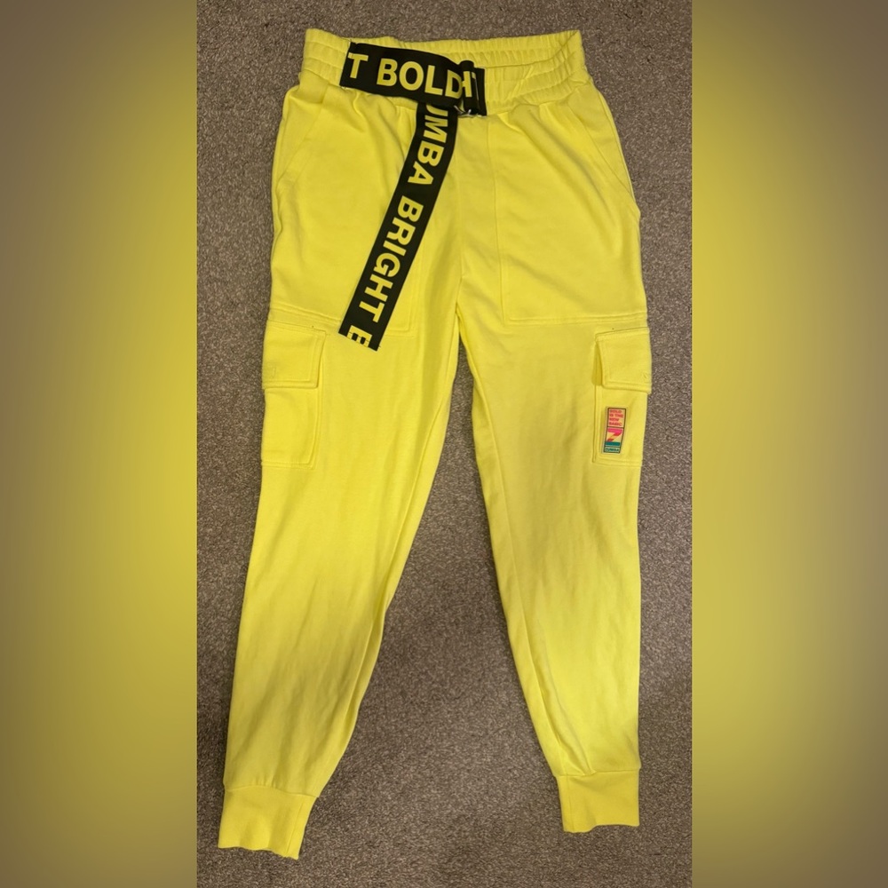 Brand new neon yellow joggers never been worn without tags attached